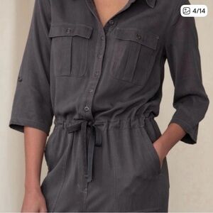 Sundance All Roads Jumpsuit in Gray, Soft Lightweight Lyocell, 6 Pockets,